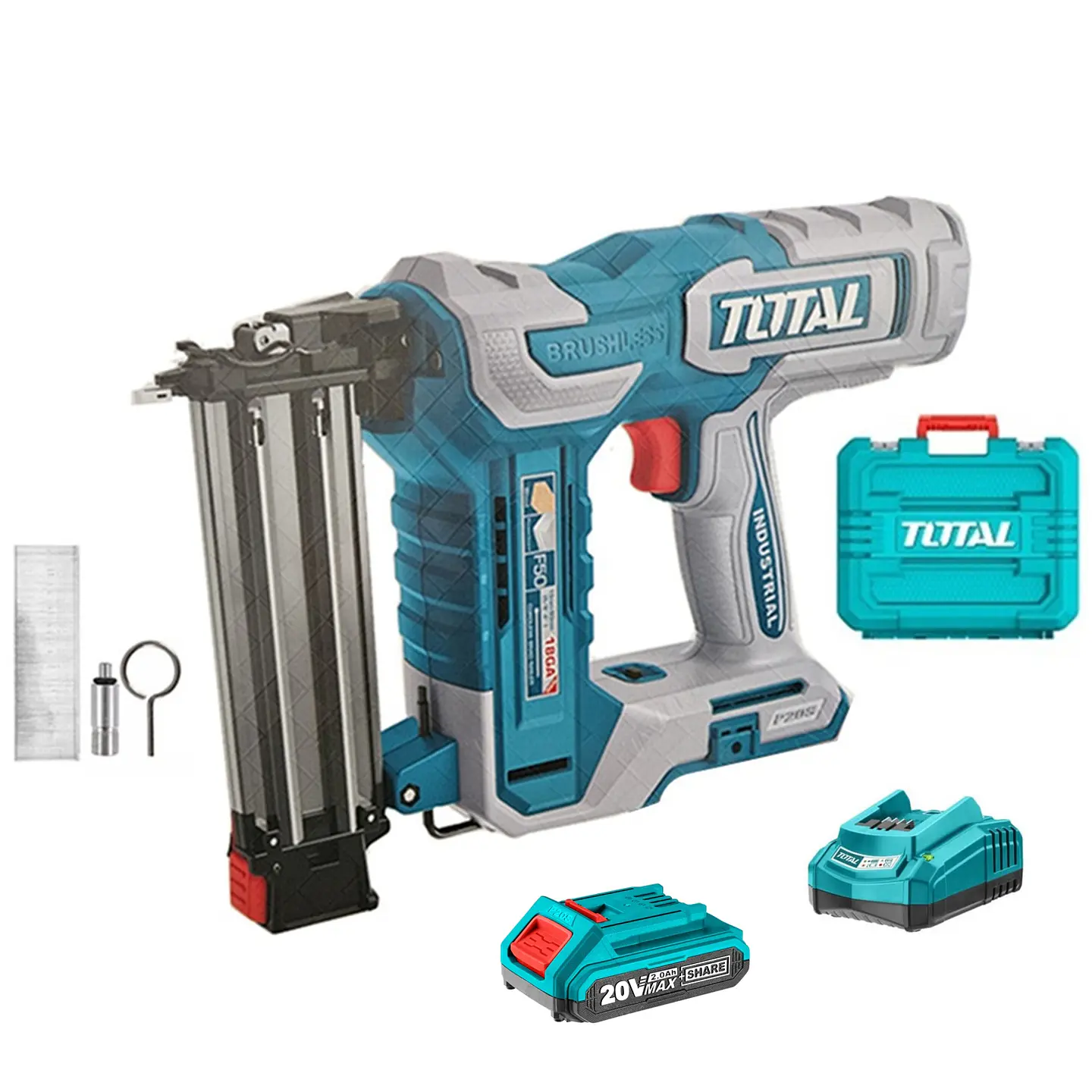 Pistola Clavadora 15-50mm 20v Bat+ Carg Total Tcbnli5005 1