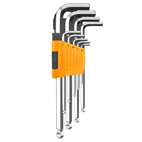 Set Juego De Llaves Medianas Allen Hexagonal 9 Piezas Ingco