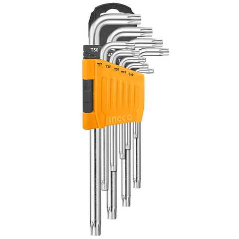 Juego Llaves Allen Estrella Torx 9 Piezas Ingco Hhk13092