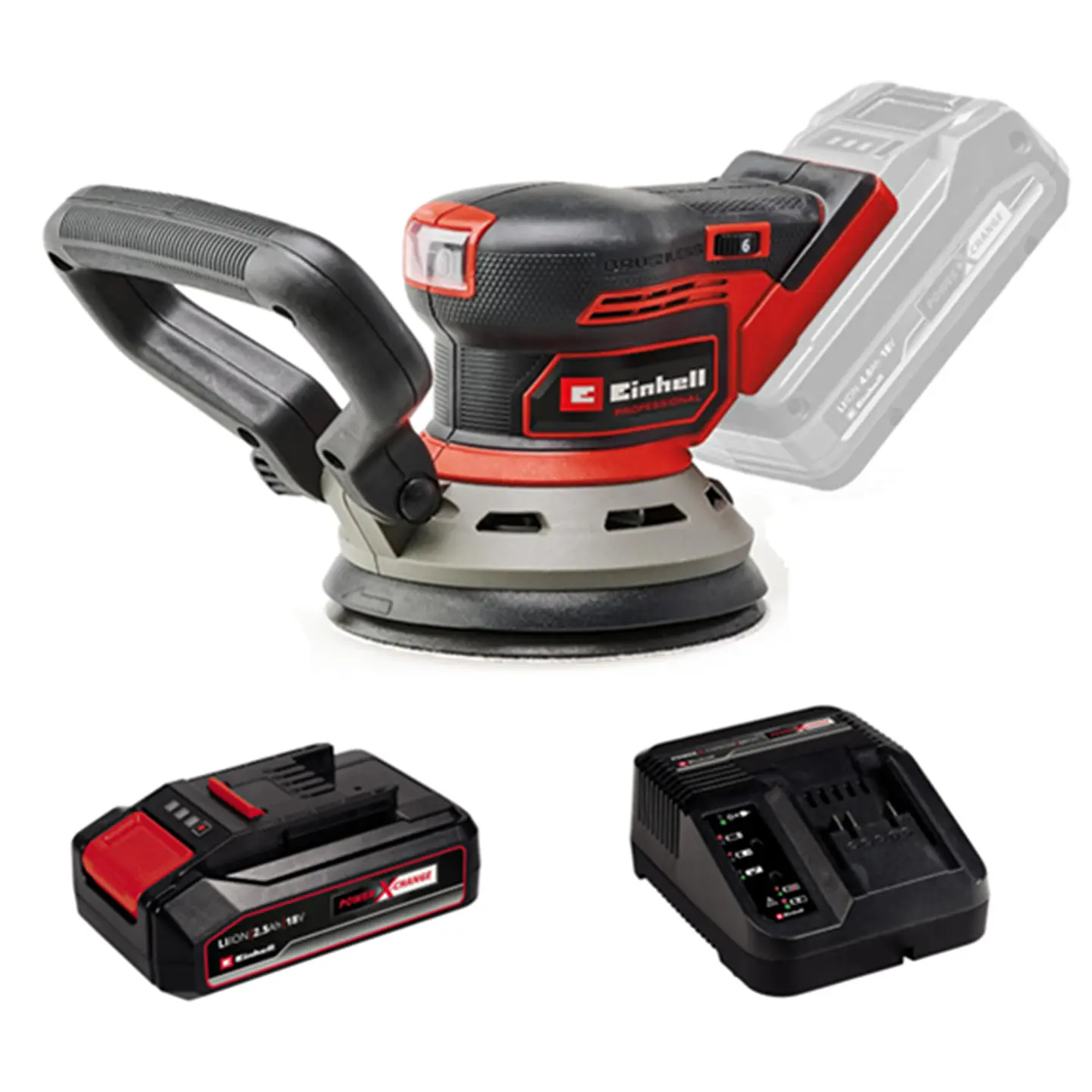 Lijadora Excéntrica 18v Bat + Carg Einhell 4462020 1