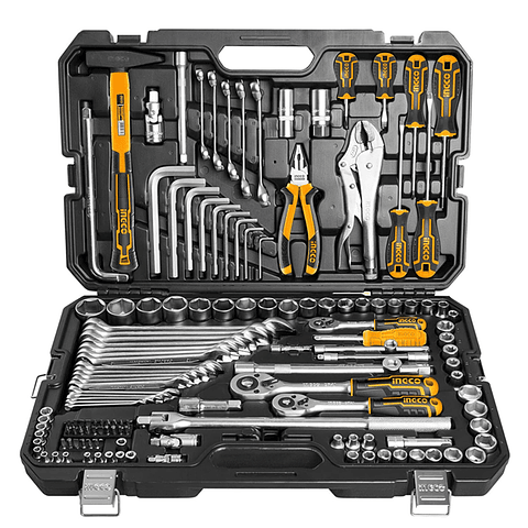 Kit Maleta Herramientas Manuales 142 Pcs Ingco Hkthp21421