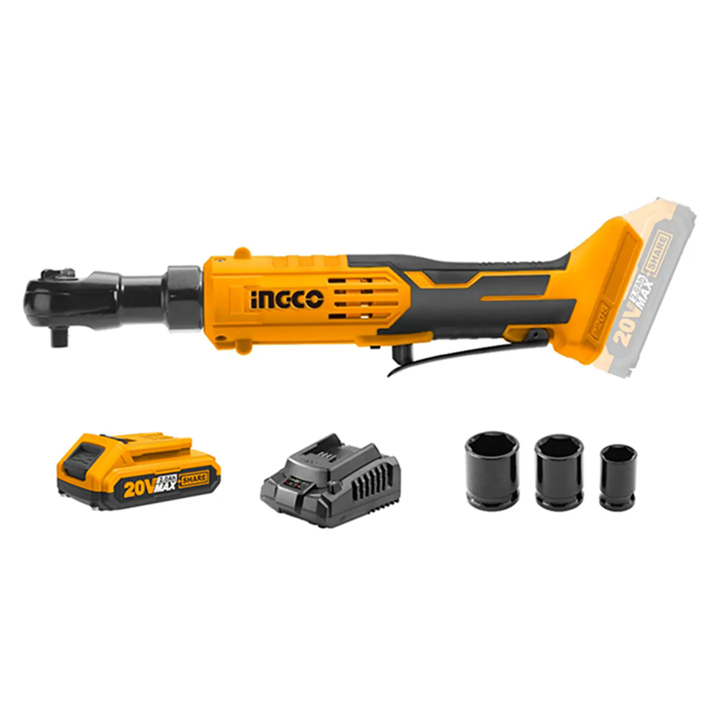 Llave Chicharra 3/8 Inalambrica 20v Bat + Carg Ingco 1