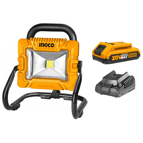 Foco Led Portátil Inalámbrico 20v Exterior Bat+ Carg Ingco
