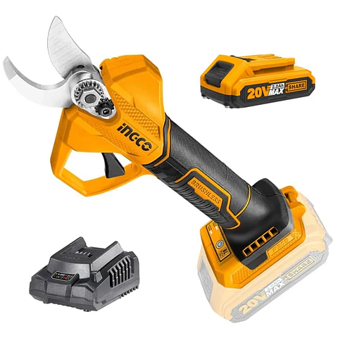 Tijera De Podar Jardin Inalámbrica 20v Bat+ Cargador Ingco