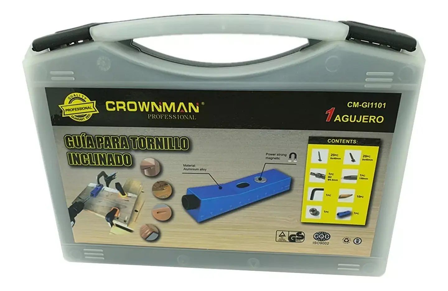 Guia Para Tornillo Inclinado 1 Agujero + Accesorios Crownman 1