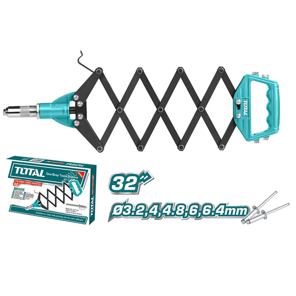 Remachadora Acordeon Manual Plegable 32 Pulgadas Total 2