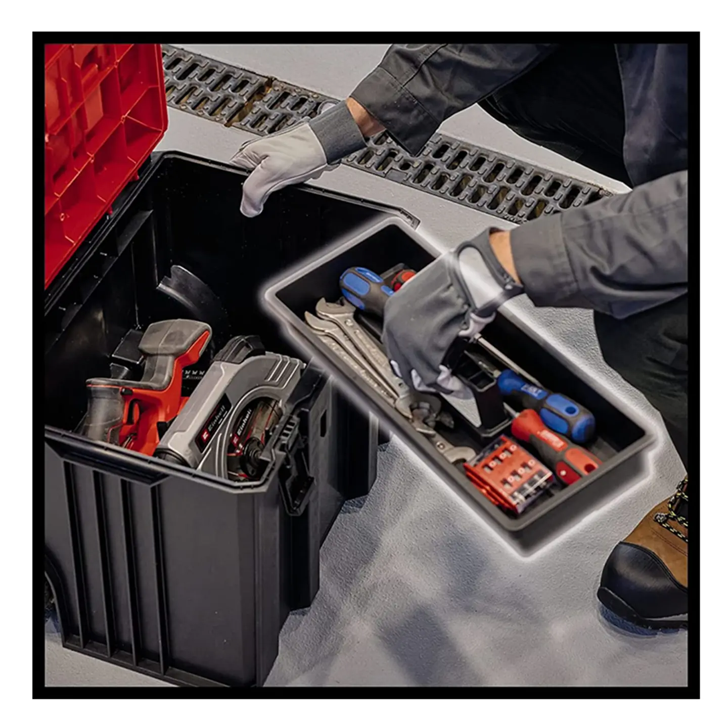 Caja Organizadora Porta Herramienta Móvil 120kg Einhell 3