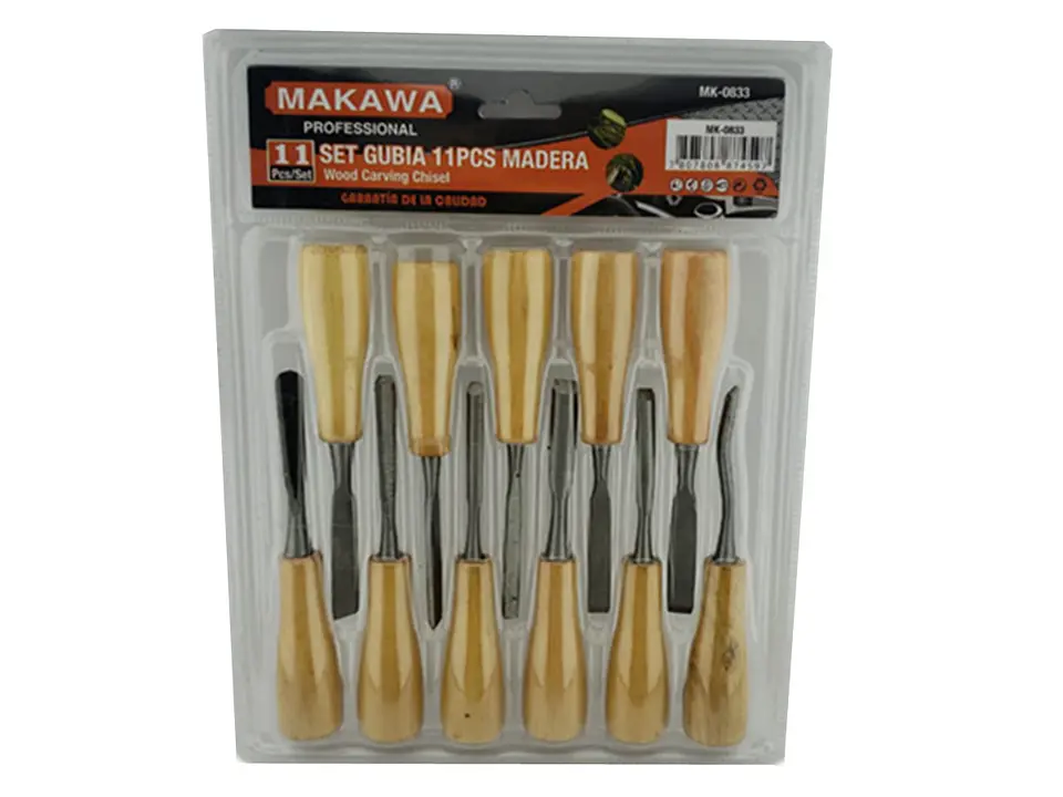 Juego De Cinceles Para Tallar Madera Gubia 11 Piezas Makawa 1