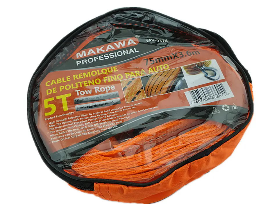 Cable Remolque Para Auto 5 Toneladas 75mm X 3.6m Makawa 1