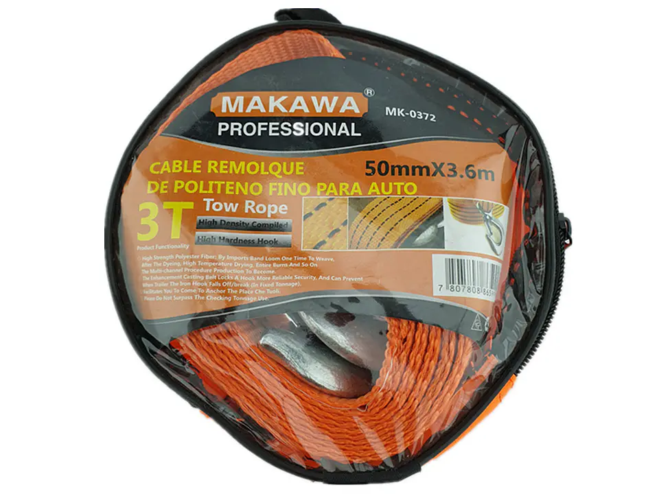 Cable Remolque Para Auto 3 Toneladas 50mm X 3.6m Makawa 2