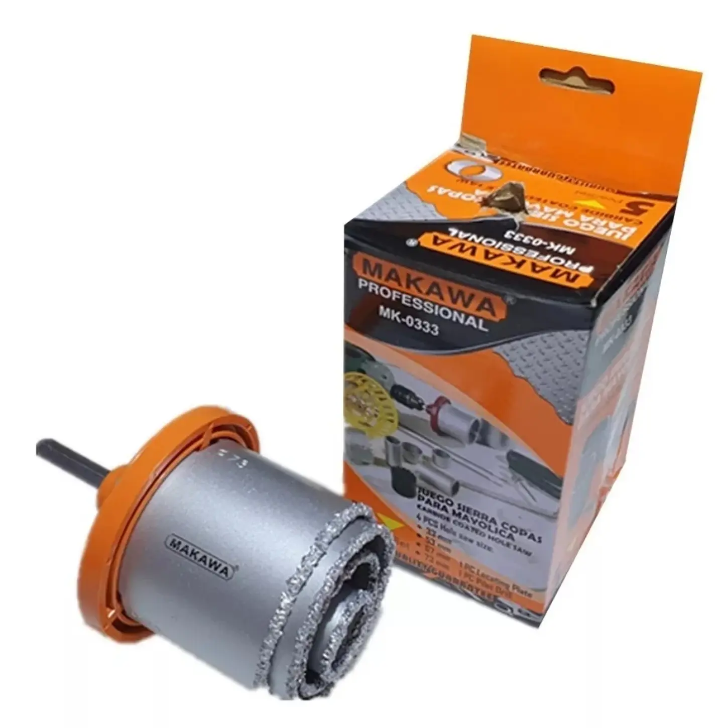 Juego de Sierra Copa Diamantado Para Concreto 5 Pieza Makawa 2