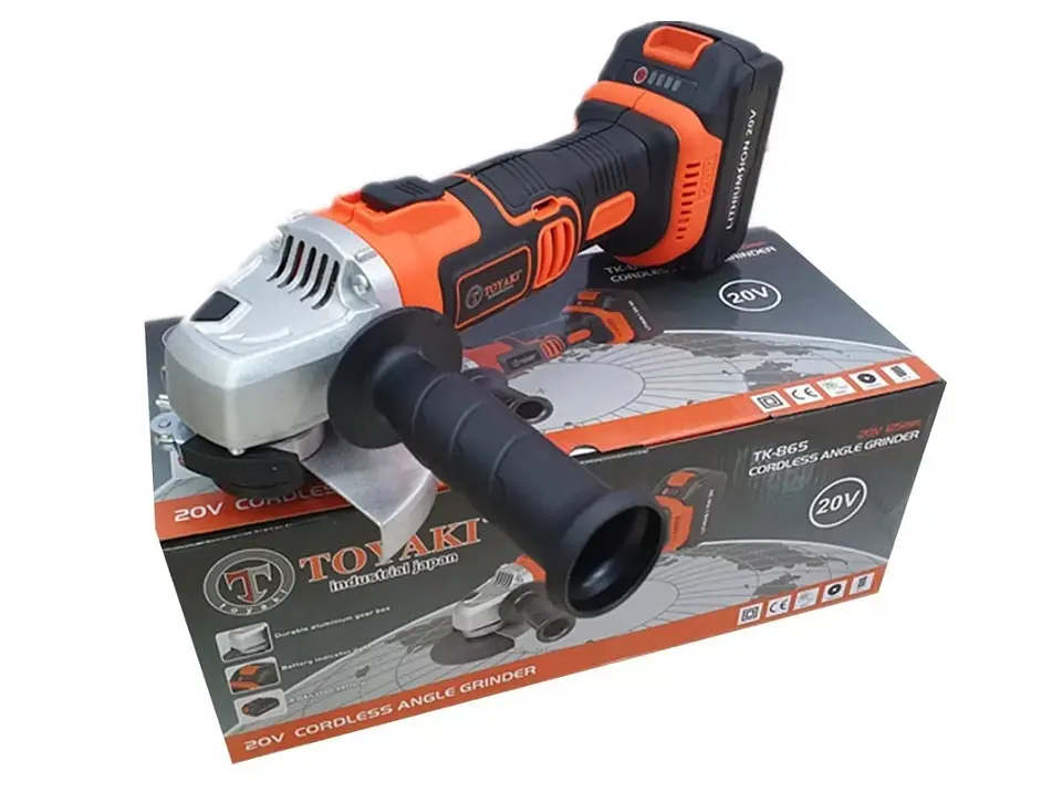 Esmeril Angular Inalambrico Recargable 125mm 20v Toyaki 4