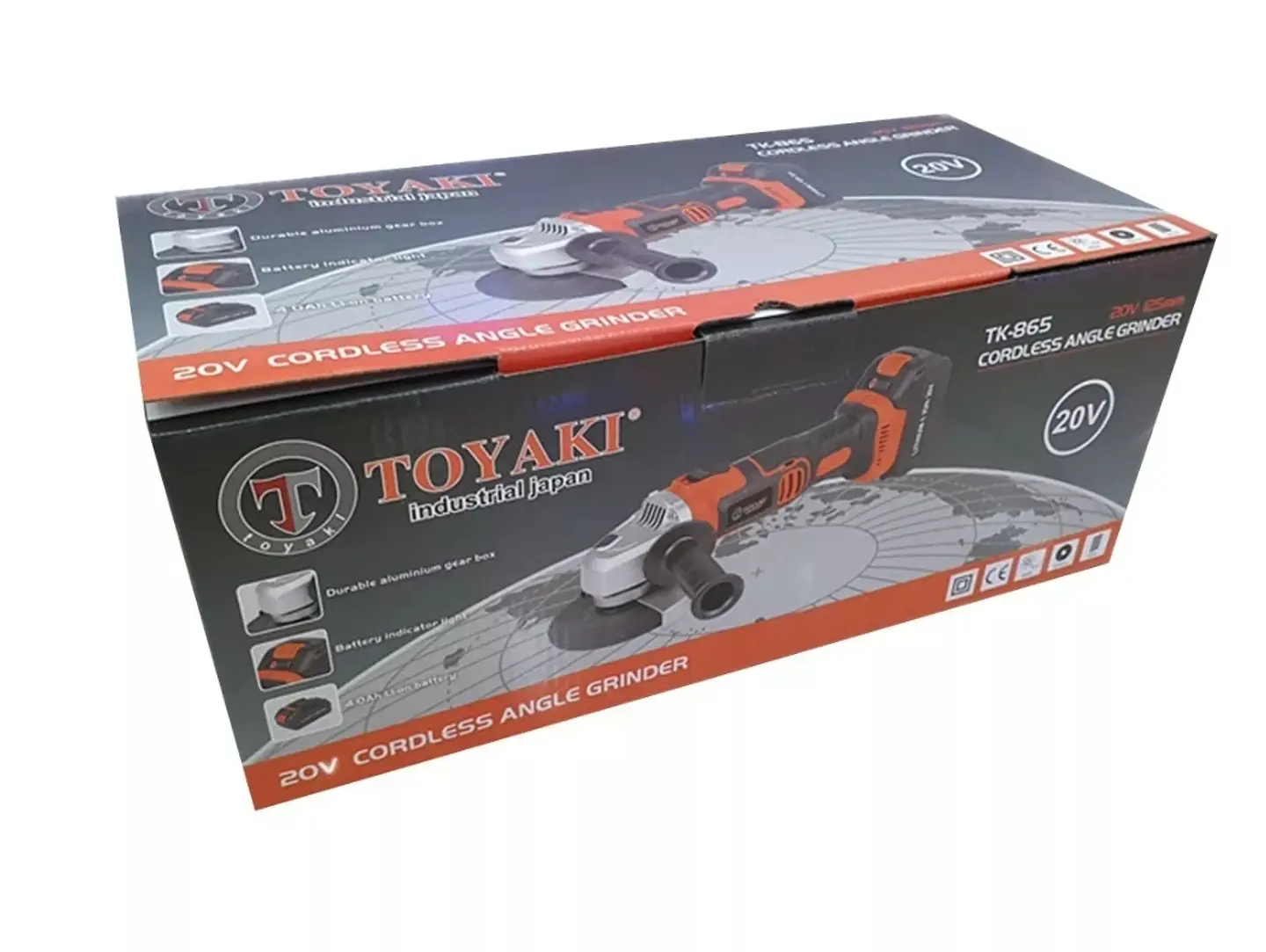 Esmeril Angular Inalambrico Recargable 125mm 20v Toyaki 5