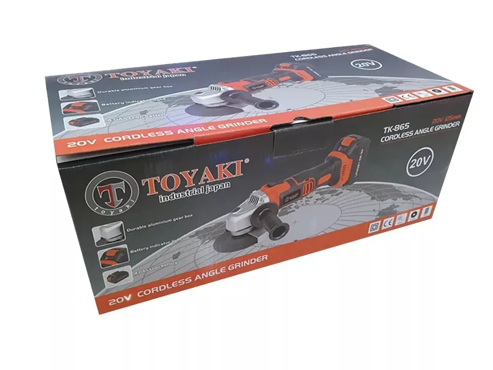 Esmeril Angular Inalambrico Recargable 125mm 20v Toyaki 5