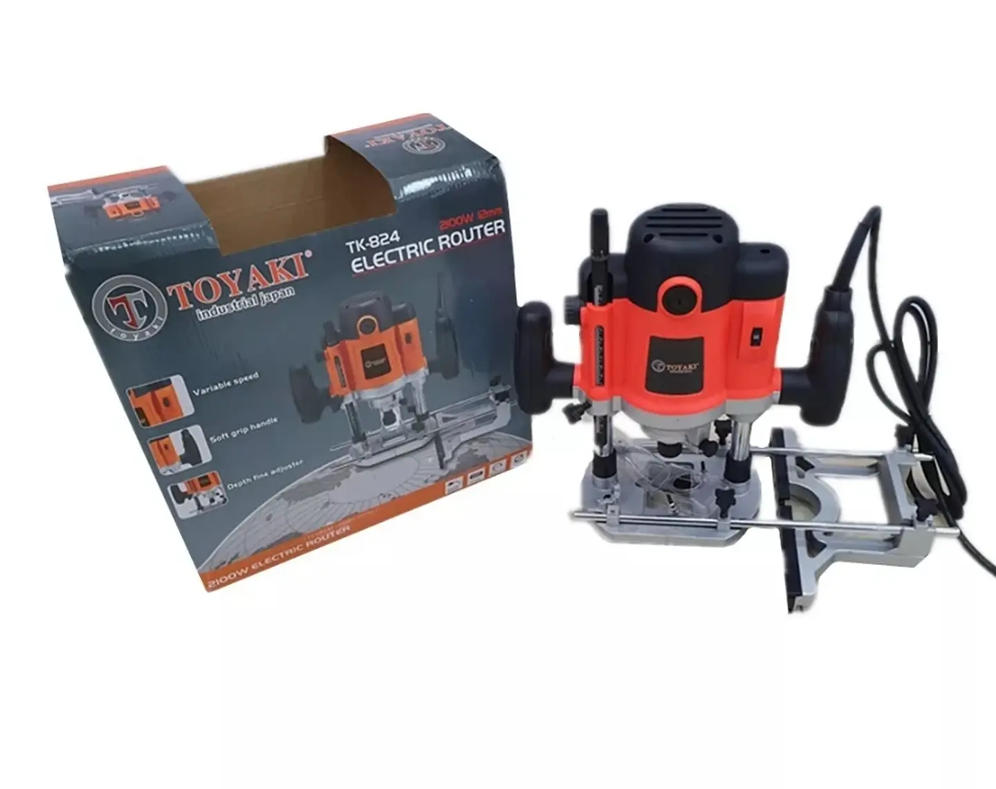 Fresadora Rebajadora Router Tupi 2100w 6 8 12mm Toyaki 4