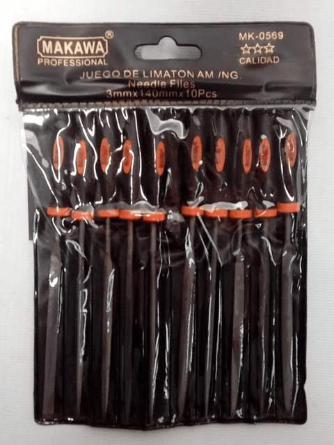 Kit Set Juego De Mini Limas 10 Piezas 3mm X 140mm Makawa