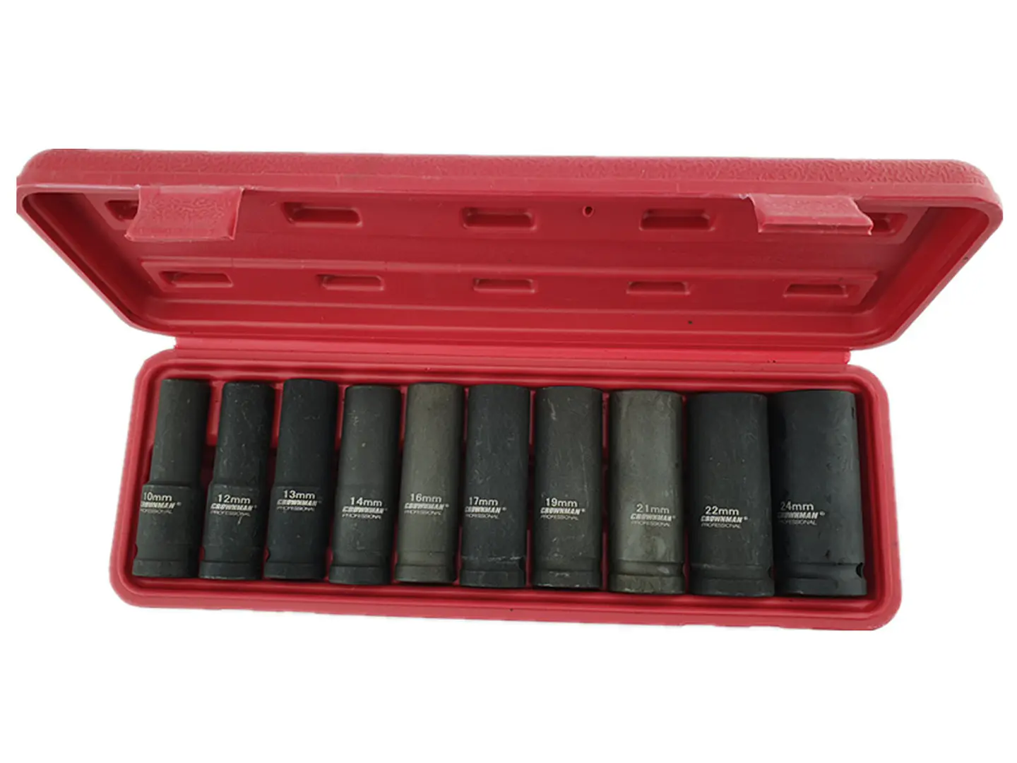 Juego Caja Dados Impacto 1/2 Pulgada 10 Piezas Crownman 2