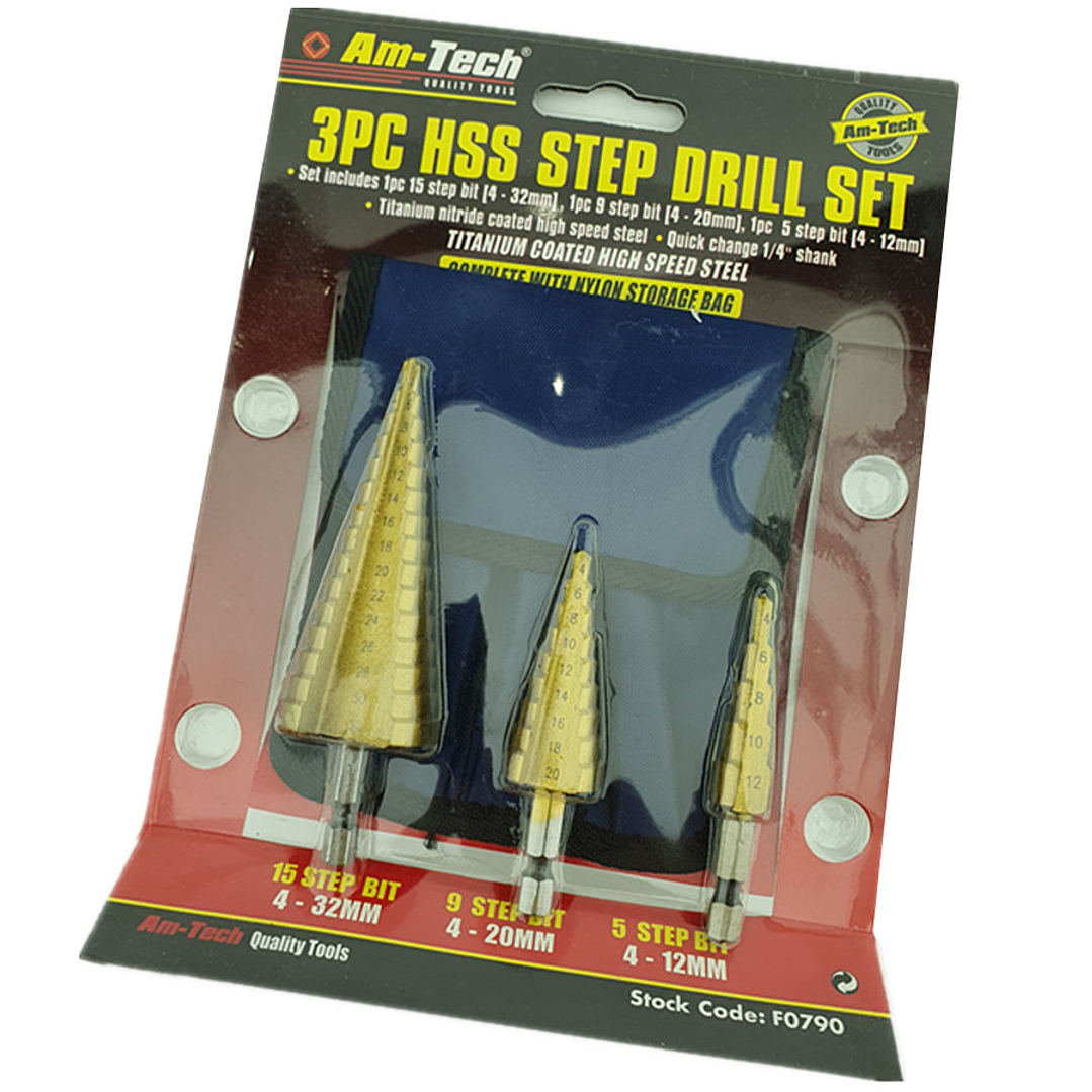 Juego Set De 3 Broca Escalonada 4-32 4-20 4-12 Mm  2