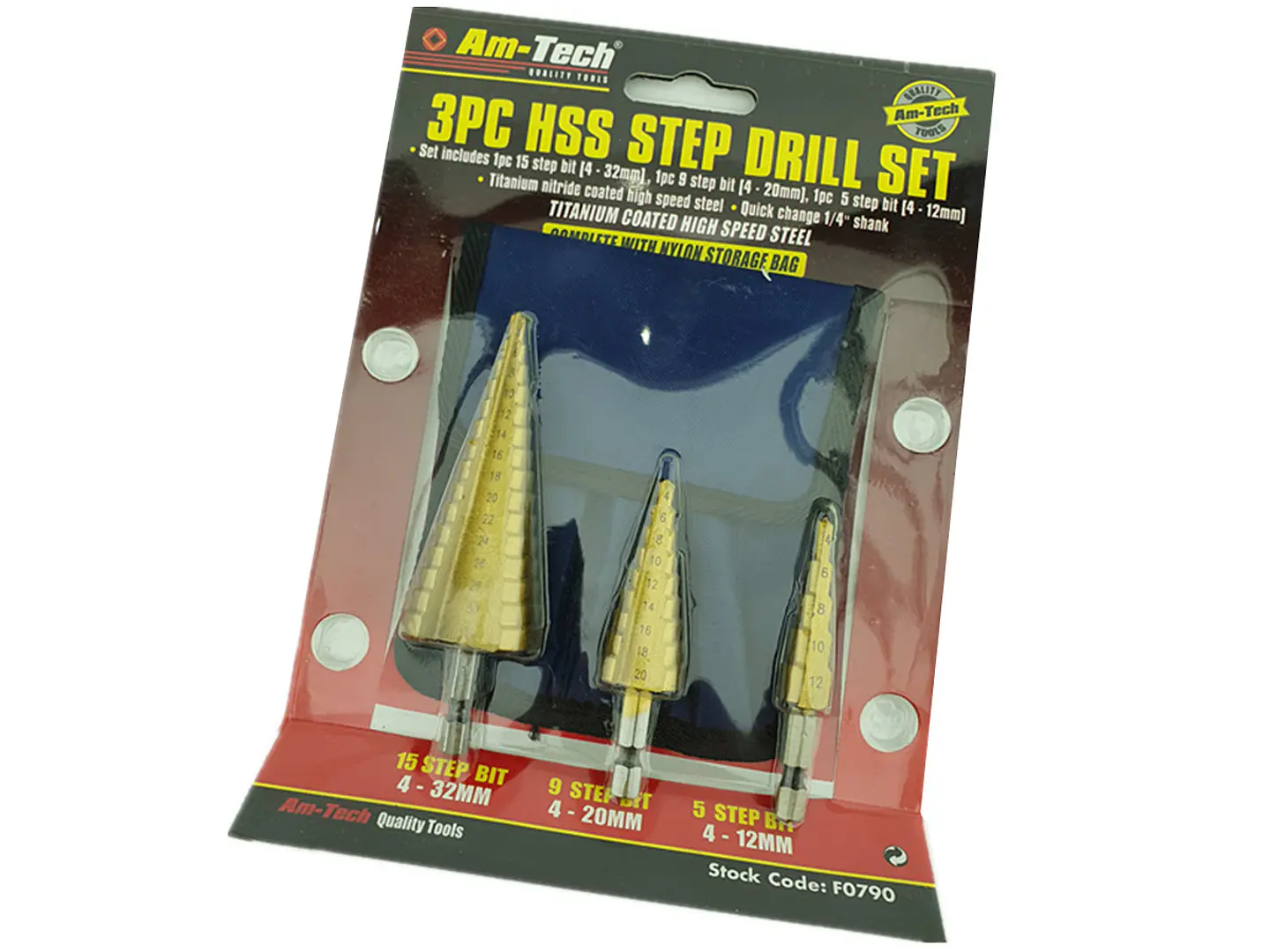 Juego Set De 3 Broca Escalonada 4-32 4-20 4-12 Mm  2