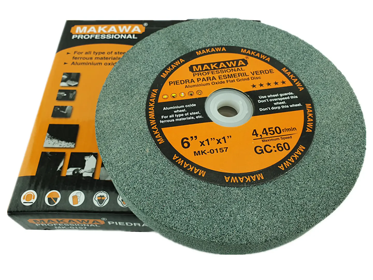 Piedra Para Esmeril Verde 6 Pulgadas 150x25x25mm Makawa 1