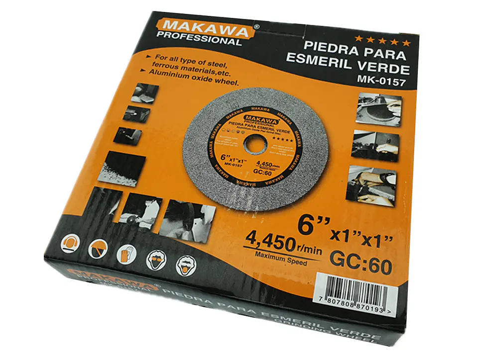 Piedra Para Esmeril Verde 6 Pulgadas 150x25x25mm Makawa 3