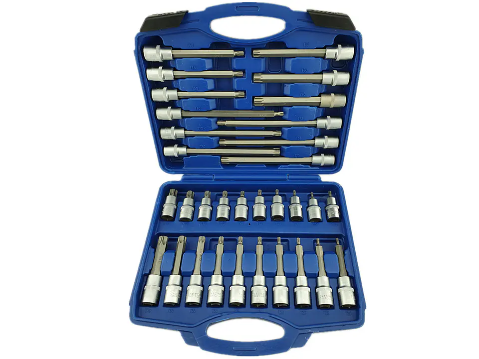 Juego De Dados Torx Estrella Macho Cortos Y Largos 32 Piezas 1