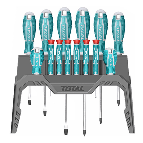 Kit Set Juego Destornilladores 14 Piezas Total Tht250614