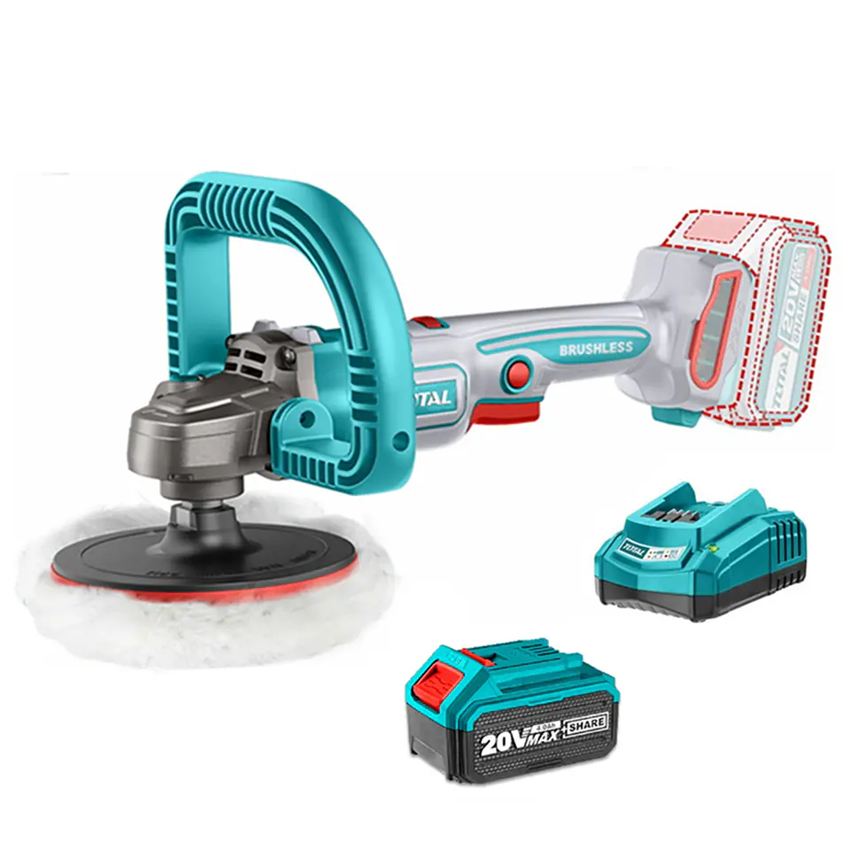 Pulidora Inalámbrica 20v 180mm Bat+ Carg Total Tapli2018 1