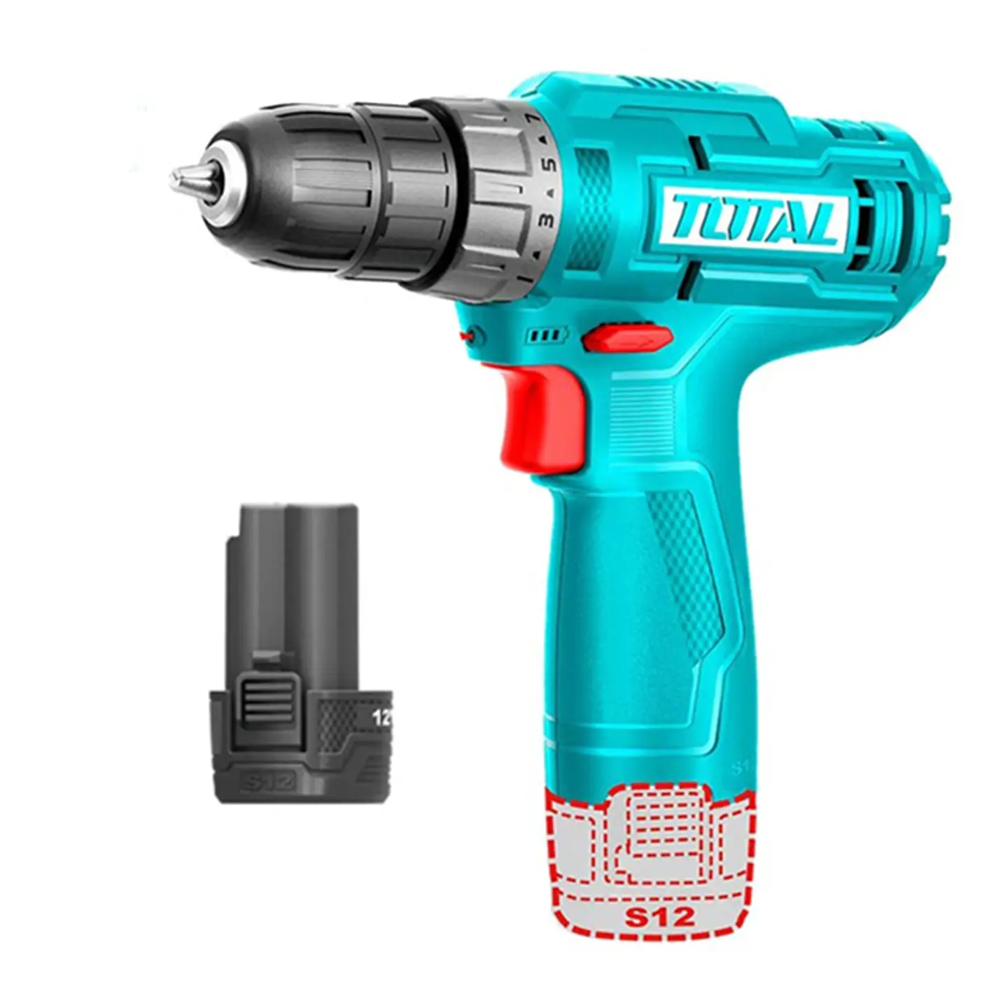 Taladro Atornillador Inalambrico 12v Bat Total Tdli12428 1