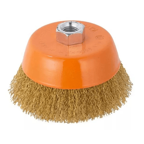 Escobilla De Copa Rizada 100mm Esmeril Makawa Mk-0312