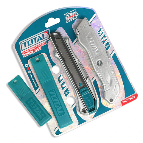 Set Jgo Corta Carton Cuchillo Cartonero Cutter 22 Pcs Total