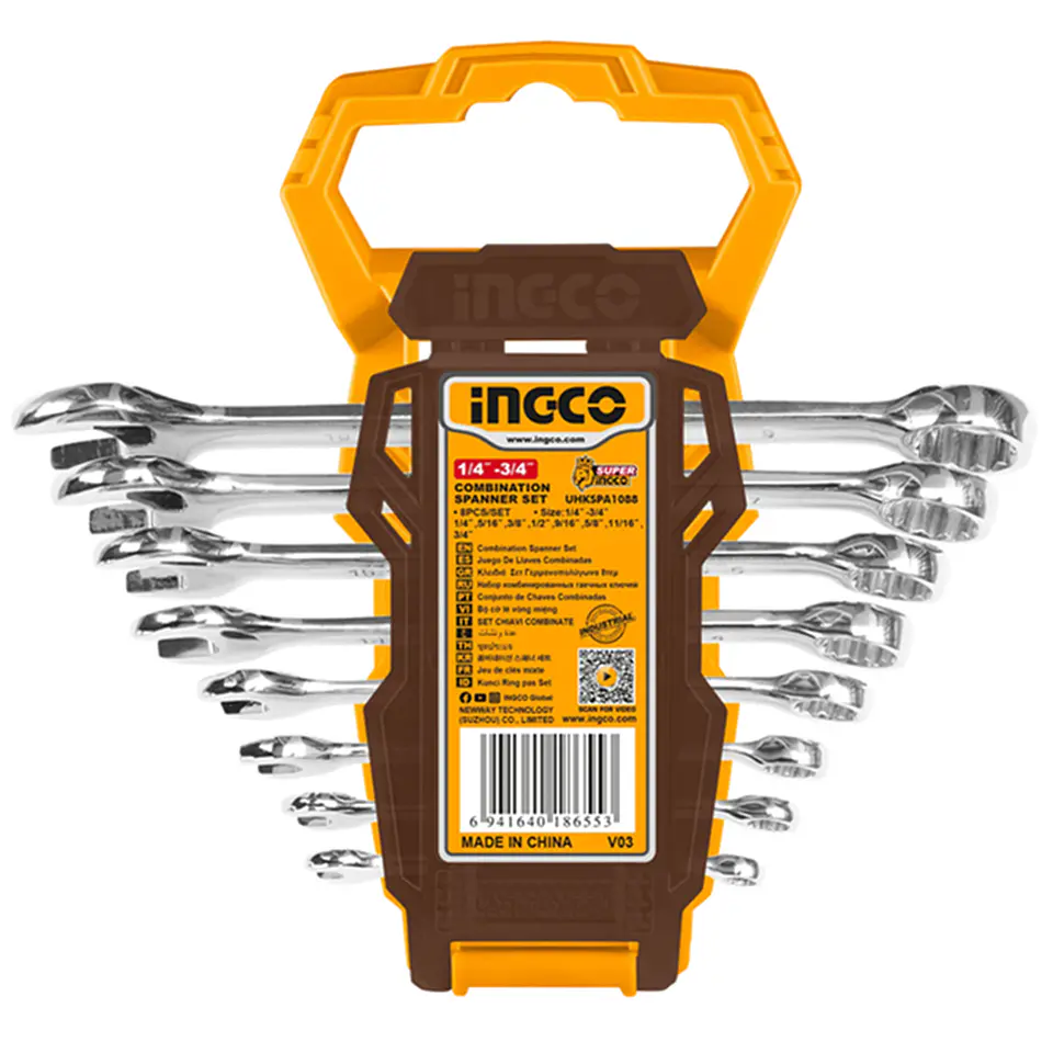 Set Juego De Llaves Punta Corona 1/4-3/4 8 Piezas Ingco 1