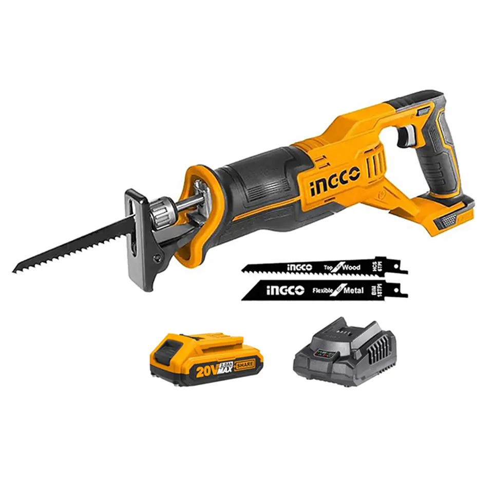 Sierra Sable Inalámbrica 20v Bat+ Cargador Ingco Crsli1152 1