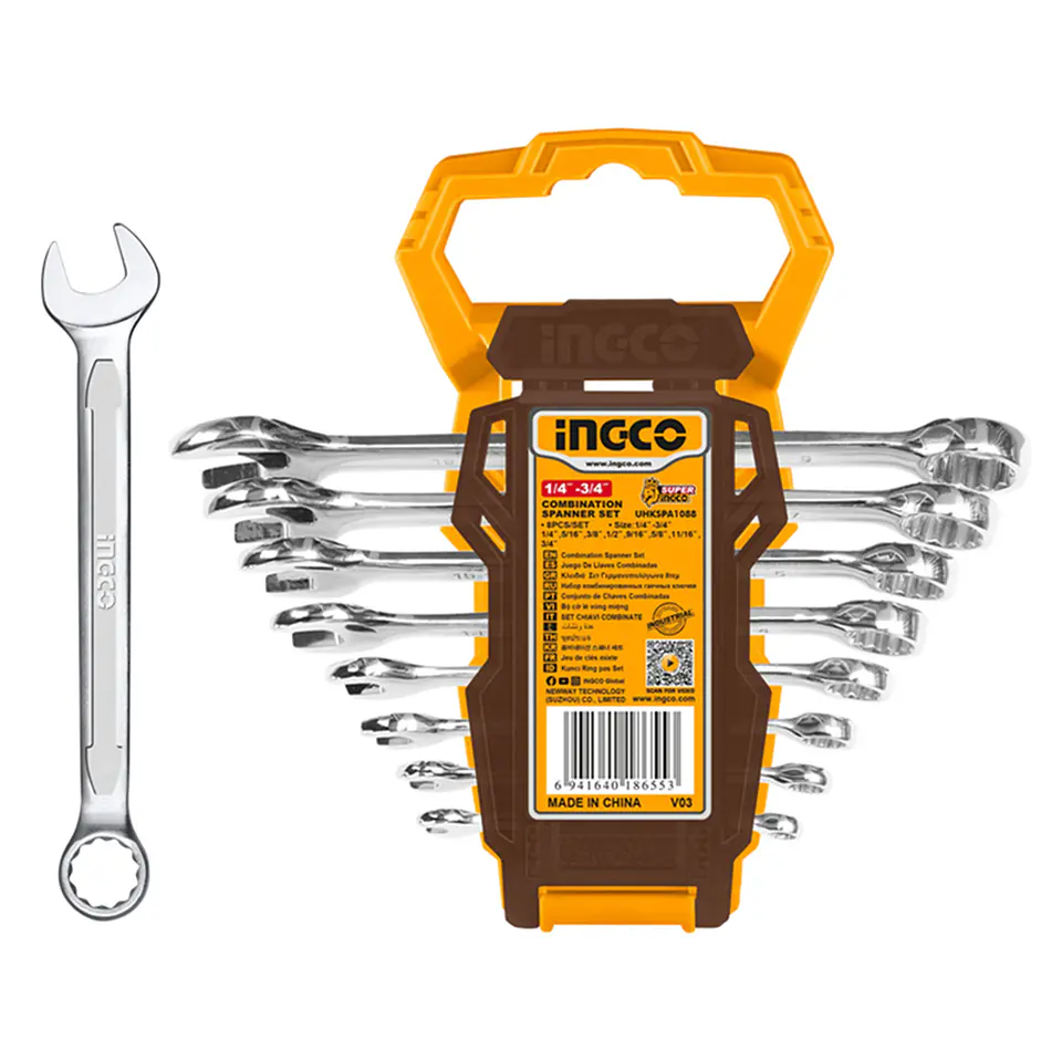 Set Juego De Llaves Punta Corona 1/4-3/4 8 Piezas Ingco 2