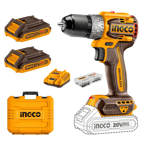 Taladro Atornillador Inalambrico 20v 13mm Ingco Cdli20602