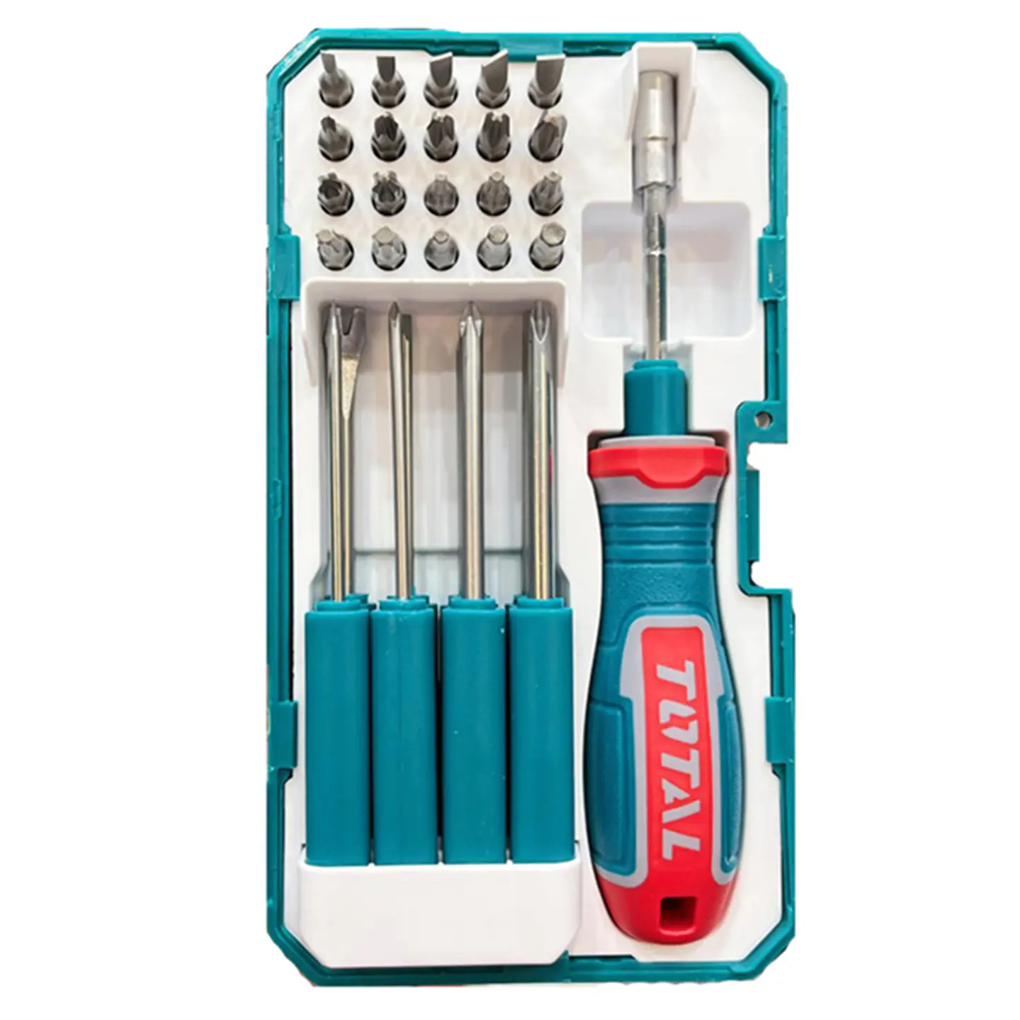 Kit Set Juego Desatornilladores 30 Piezas Total Tacsd30306 1