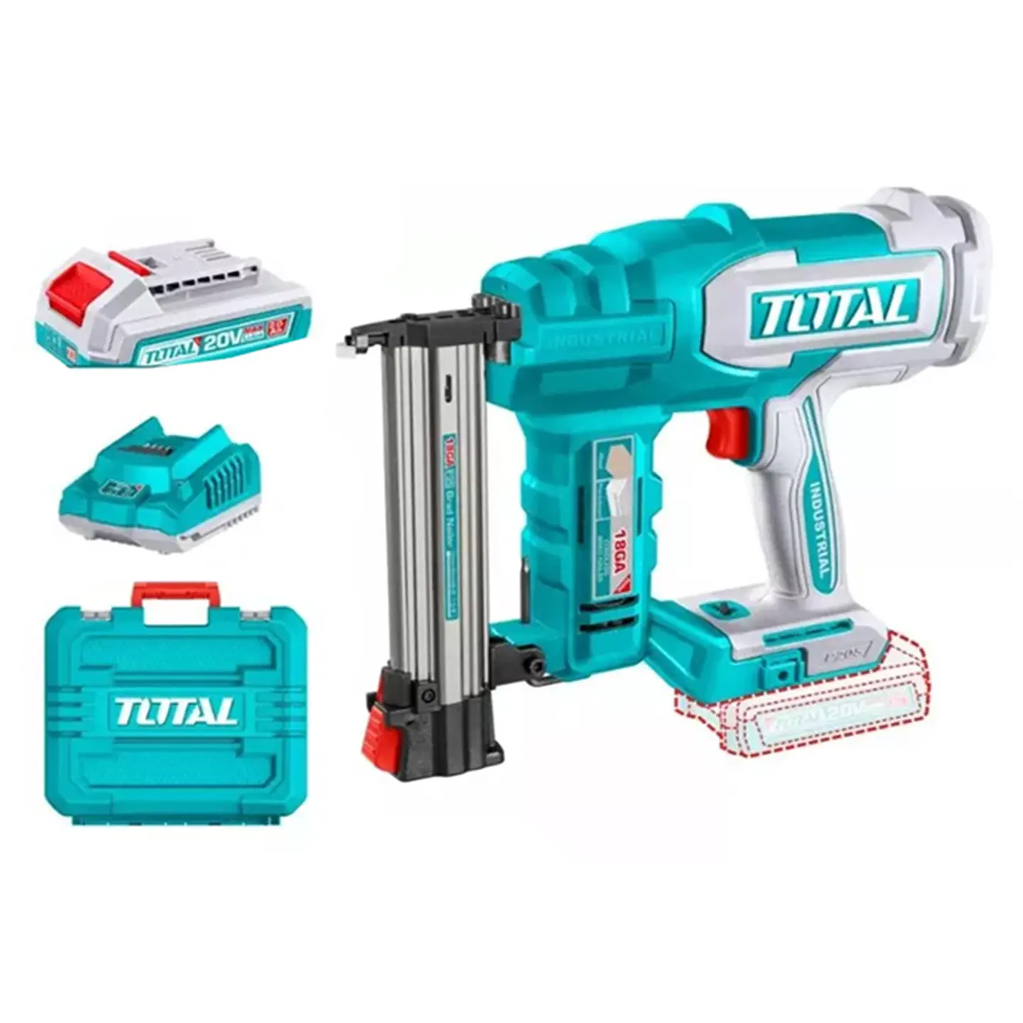 Pistola Clavadora 15-35mm 20v Bat+ Carg Total Tcbnli2008 1