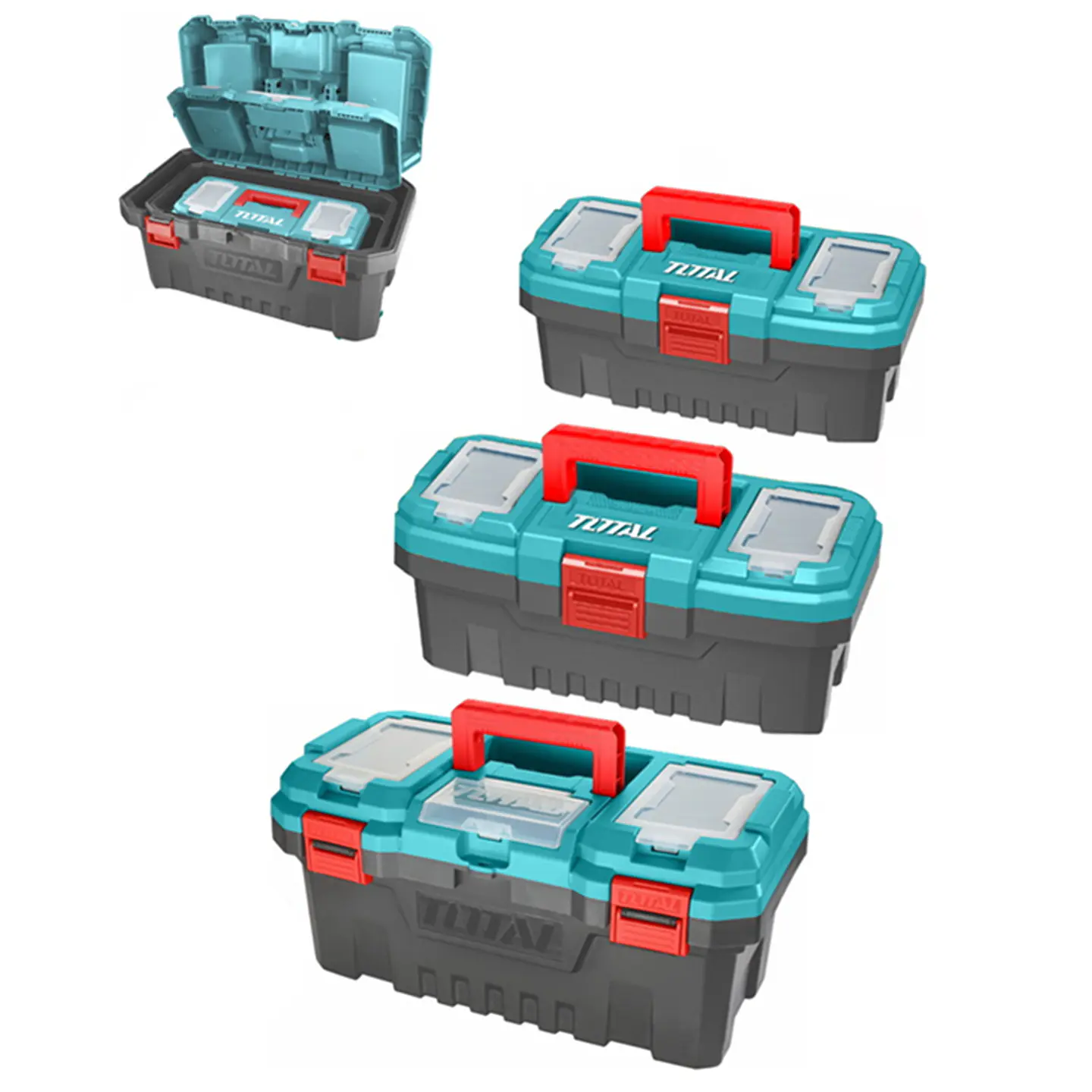 Set 3 Caja Organizador Porta Herramientas 14 17 Y 20 PuLG 2