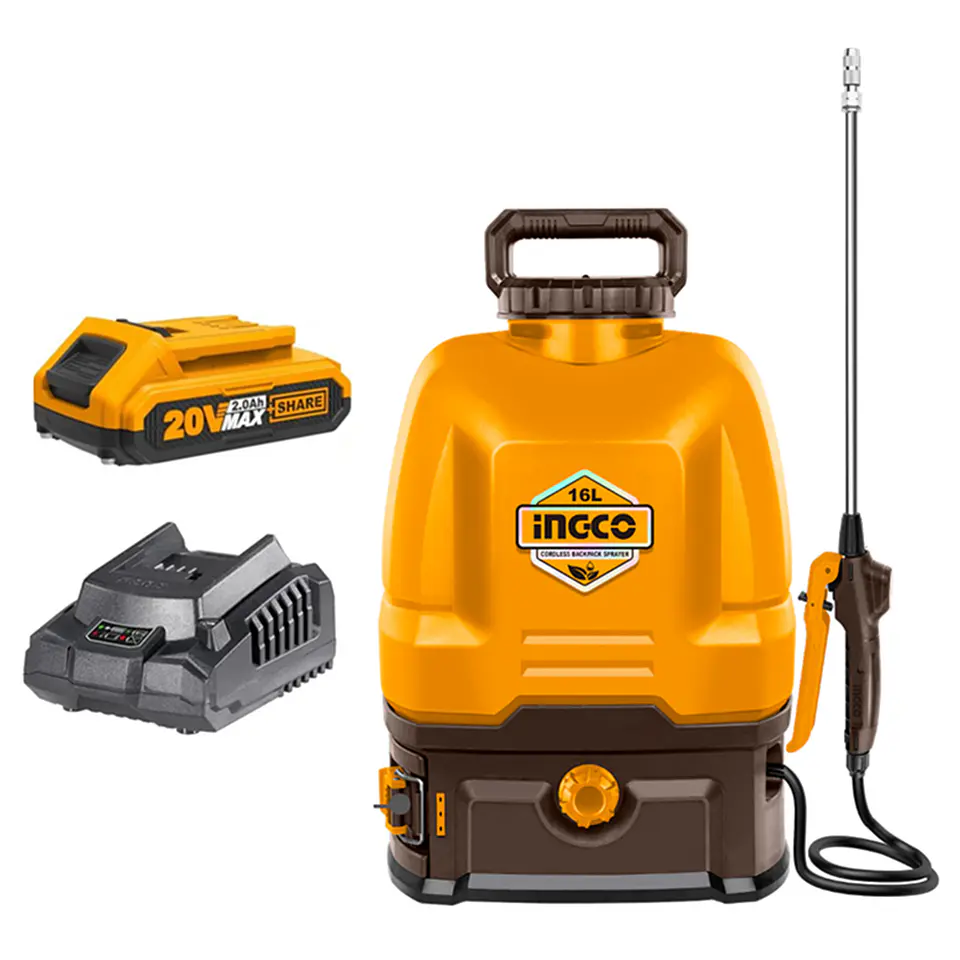 Rociador Pulverizador Fumigador 20v 16 Lts Bat+ Carg Ingco 1