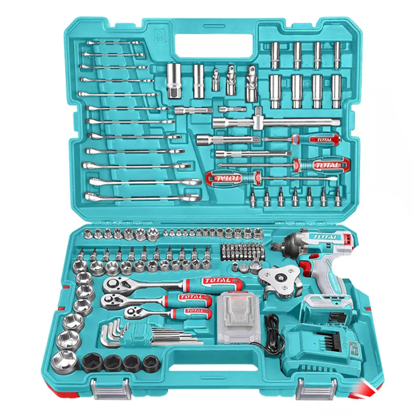 Kit Llave De Impacto 20v + Herramientas - 152 Piezas Total 1