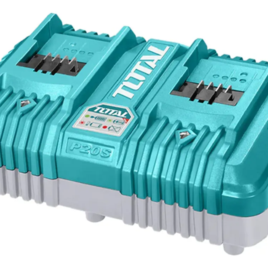 Cargador De Batería Doble Inteligente 4ah 20v Total Tcli2034 1