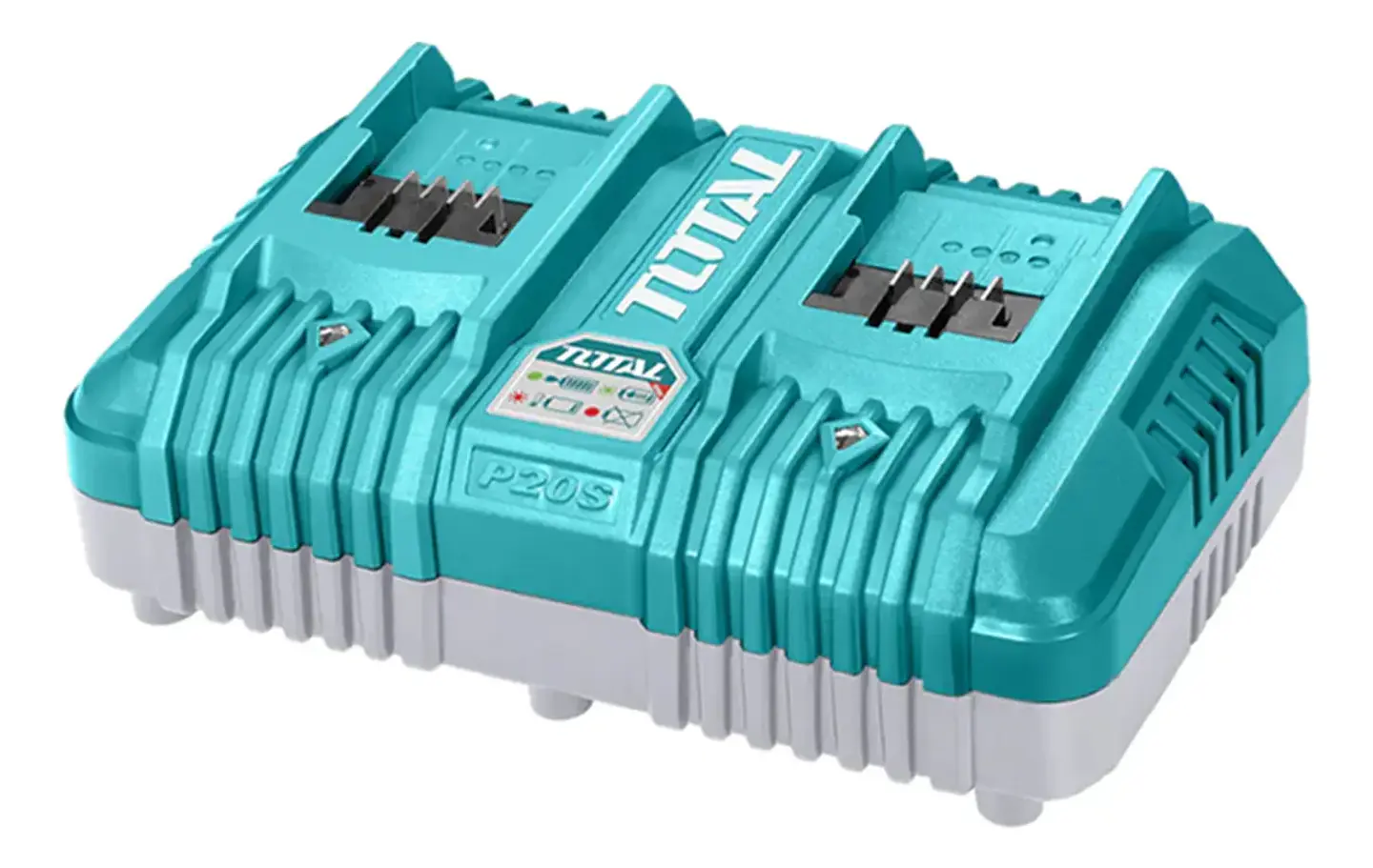 Cargador De Batería Doble Inteligente 4ah 20v Total Tcli2034 1