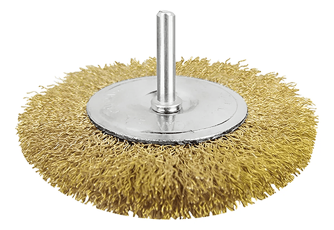 Escobilla Rueda Dorado Con Vastago 4 Pulgadas Total