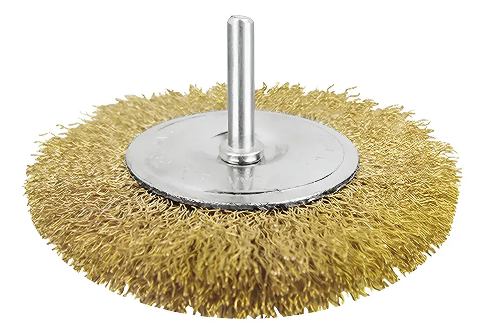 Escobilla Rueda Dorado Con Vastago 4 Pulgadas Total 1