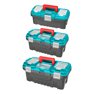 Kit Caja De Herramientas Plastica 3 Piezas Total Tpbxk0032