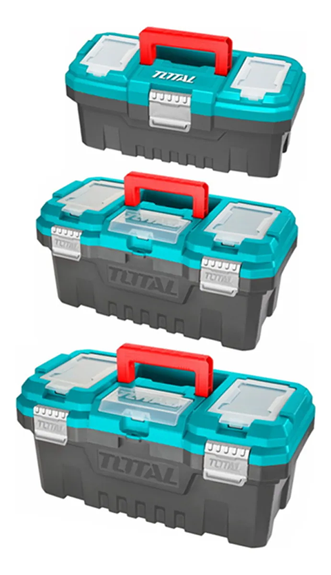 Kit Caja De Herramientas Plastica 3 Piezas Total Tpbxk0032