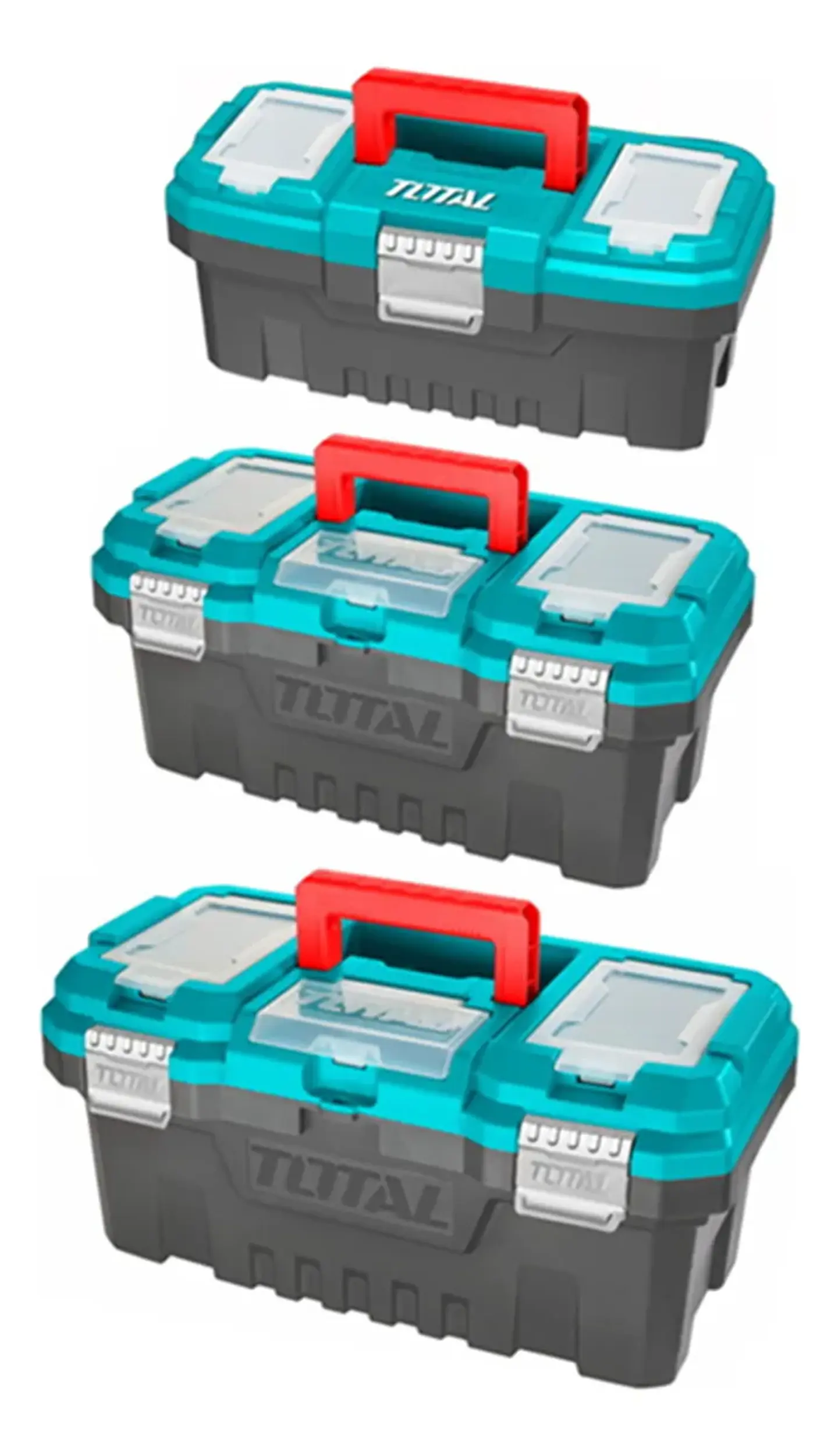 Kit Caja De Herramientas Plastica 3 Piezas Total Tpbxk0032 1