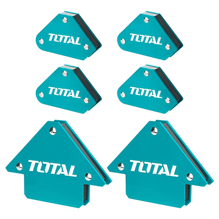Kit Escuadra Magnetica 6 Piezas Total Tamwh6002 1