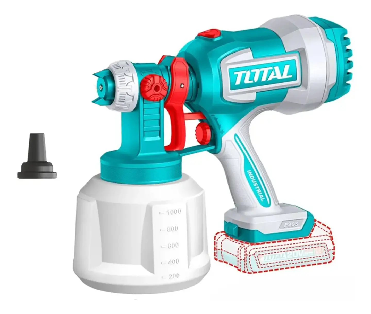 Pistola Pintar Inalambrico 20v 800ml Total Tsgli2004 1