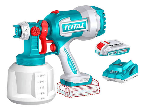 Pistola Pintar Inalambrico 20v 800ml + Bateria + Cargador Total Tsgli20042